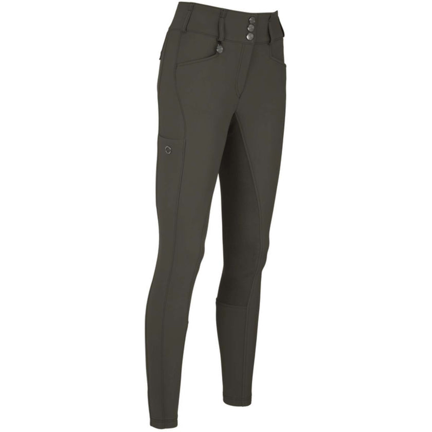 Pikeur Breeches New Candela Full Grip Flex Faux Leather Deep Khaki