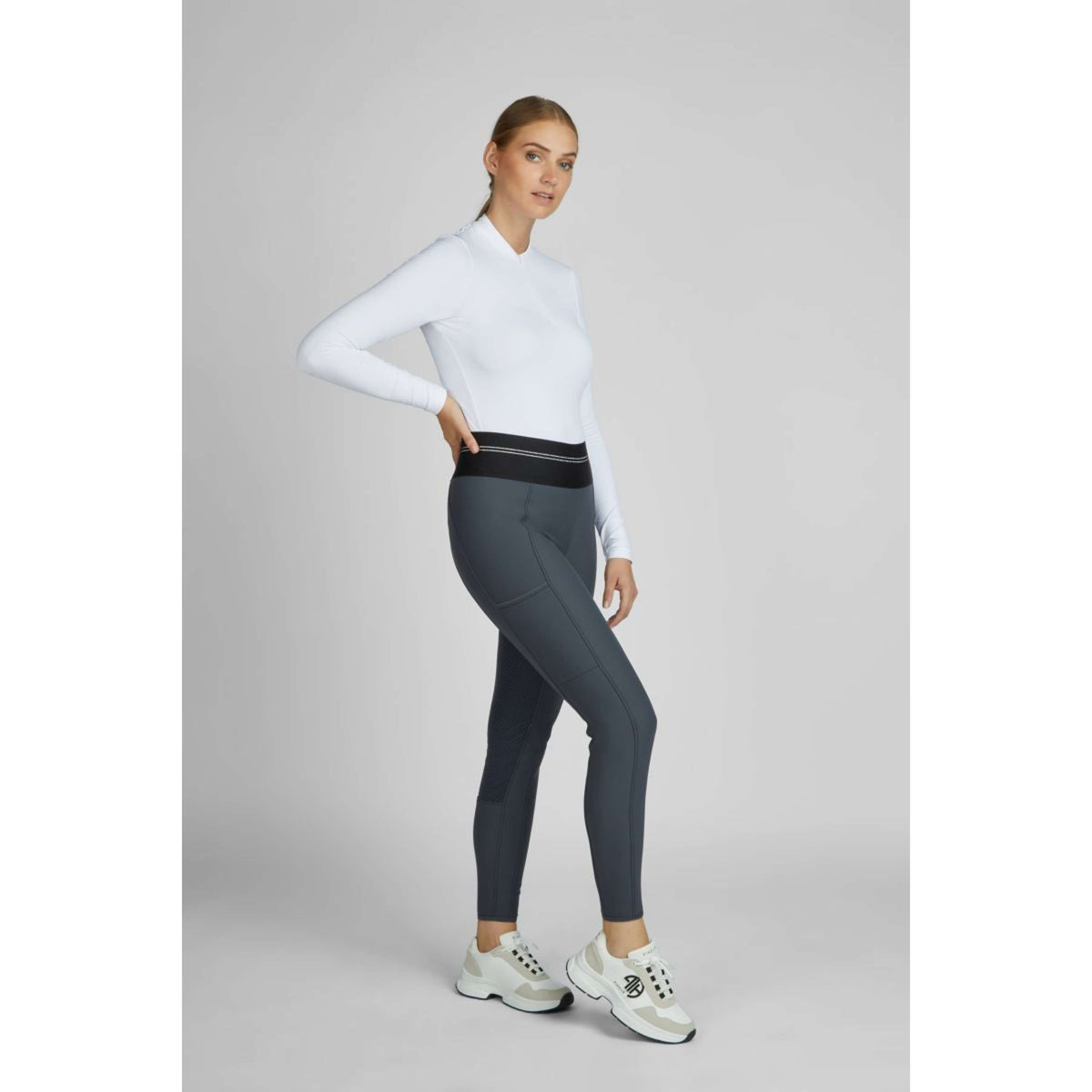 Pikeur Breeches Gia Athleisure Softshell Full Grip Dark Shadow