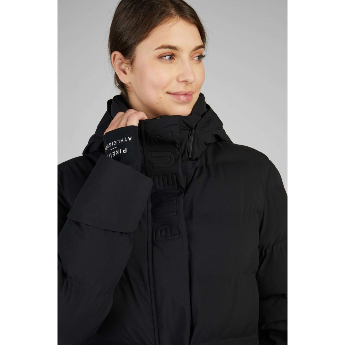 Pikeur Long Coat Athleisure Raincoat Black