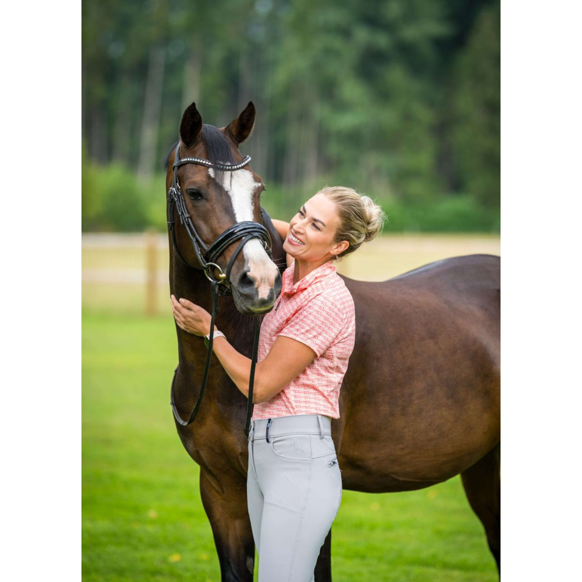 PK International Poloshirt Dakota All Over Fluo Coral
