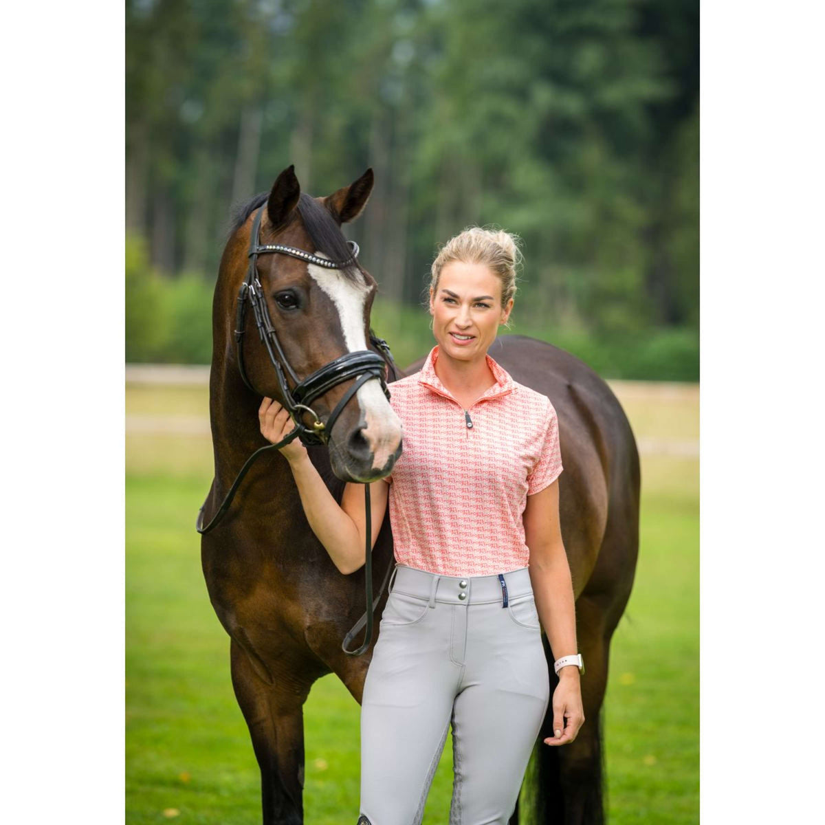 PK International Poloshirt Dakota All Over Fluo Coral