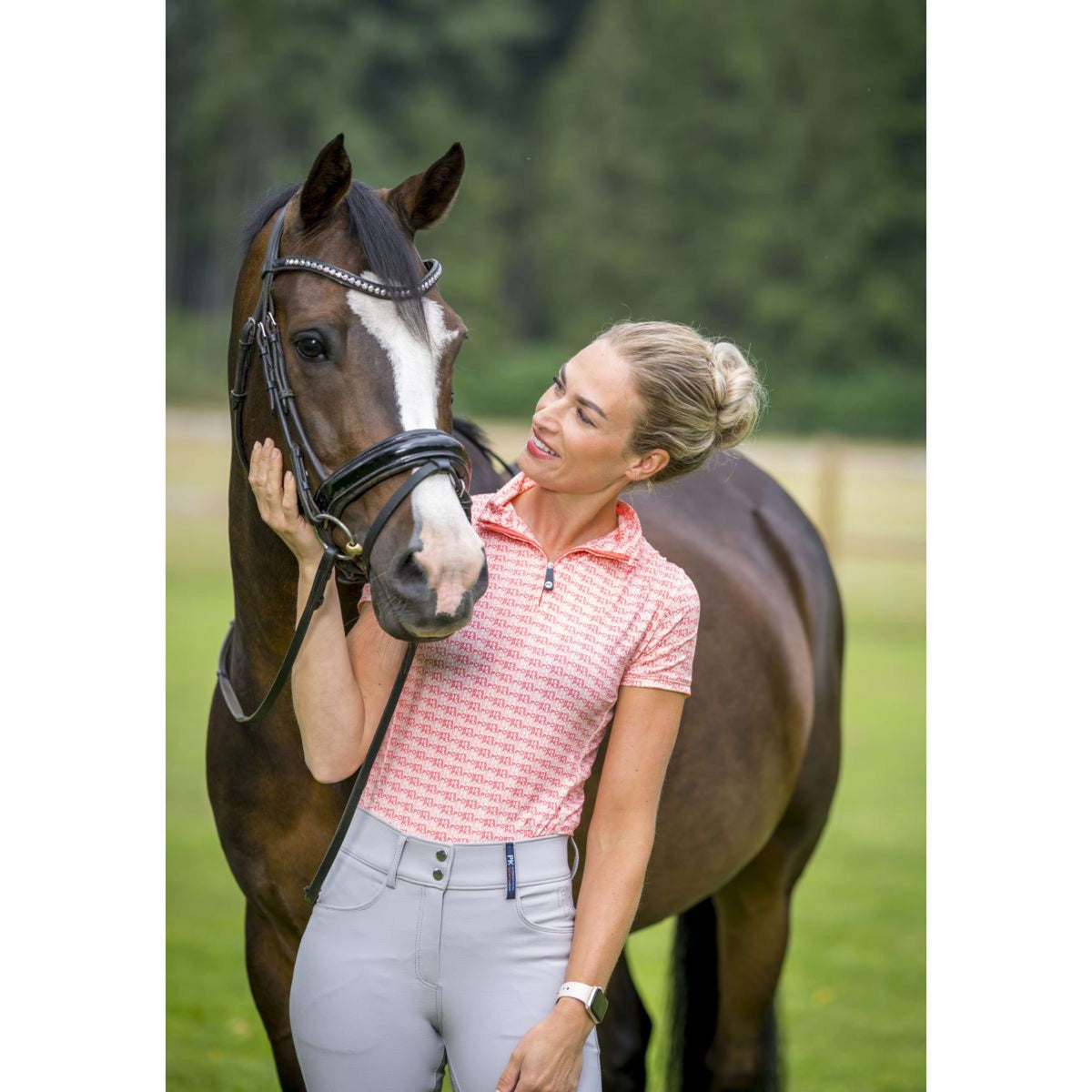 PK International Poloshirt Dakota All Over Fluo Coral