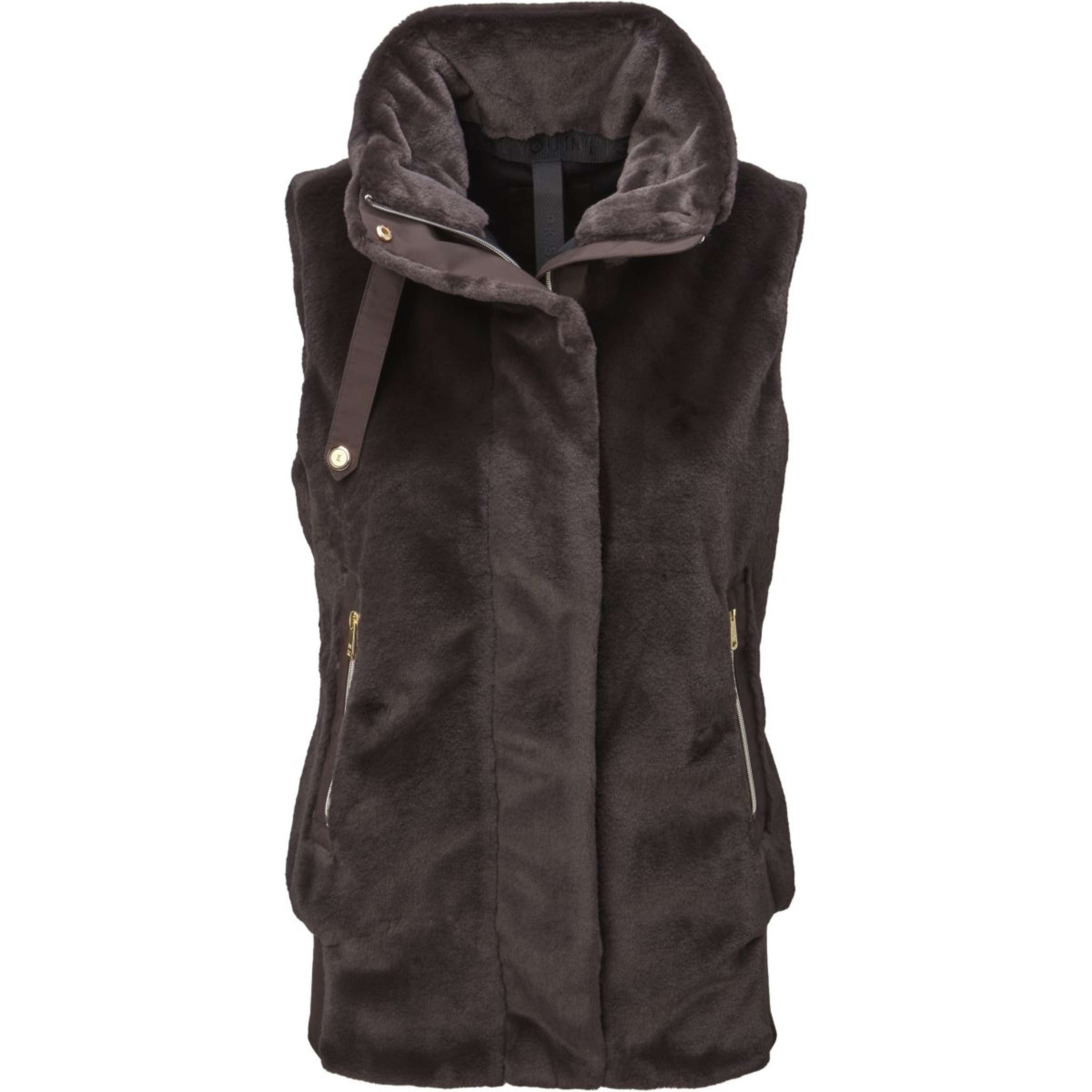 PK Bodywarmer Taury Fluffy Coffee-Brown