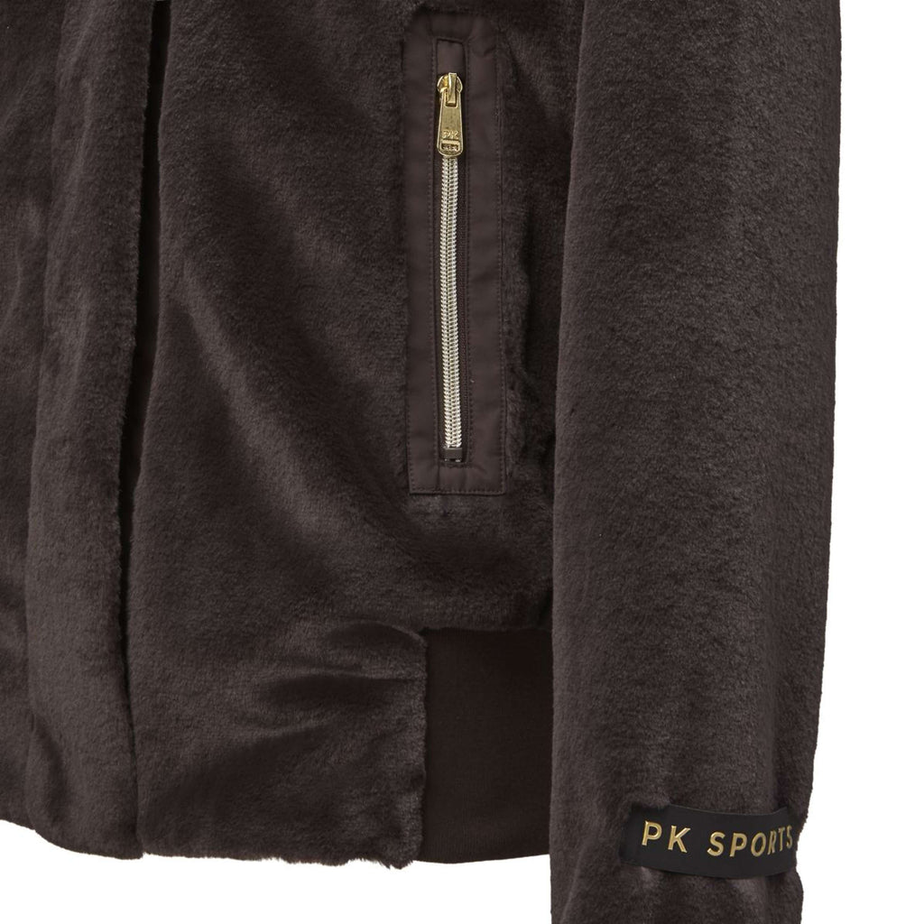 PK Zip-Hoodie Tiamo Fluffy Coffee-Brown