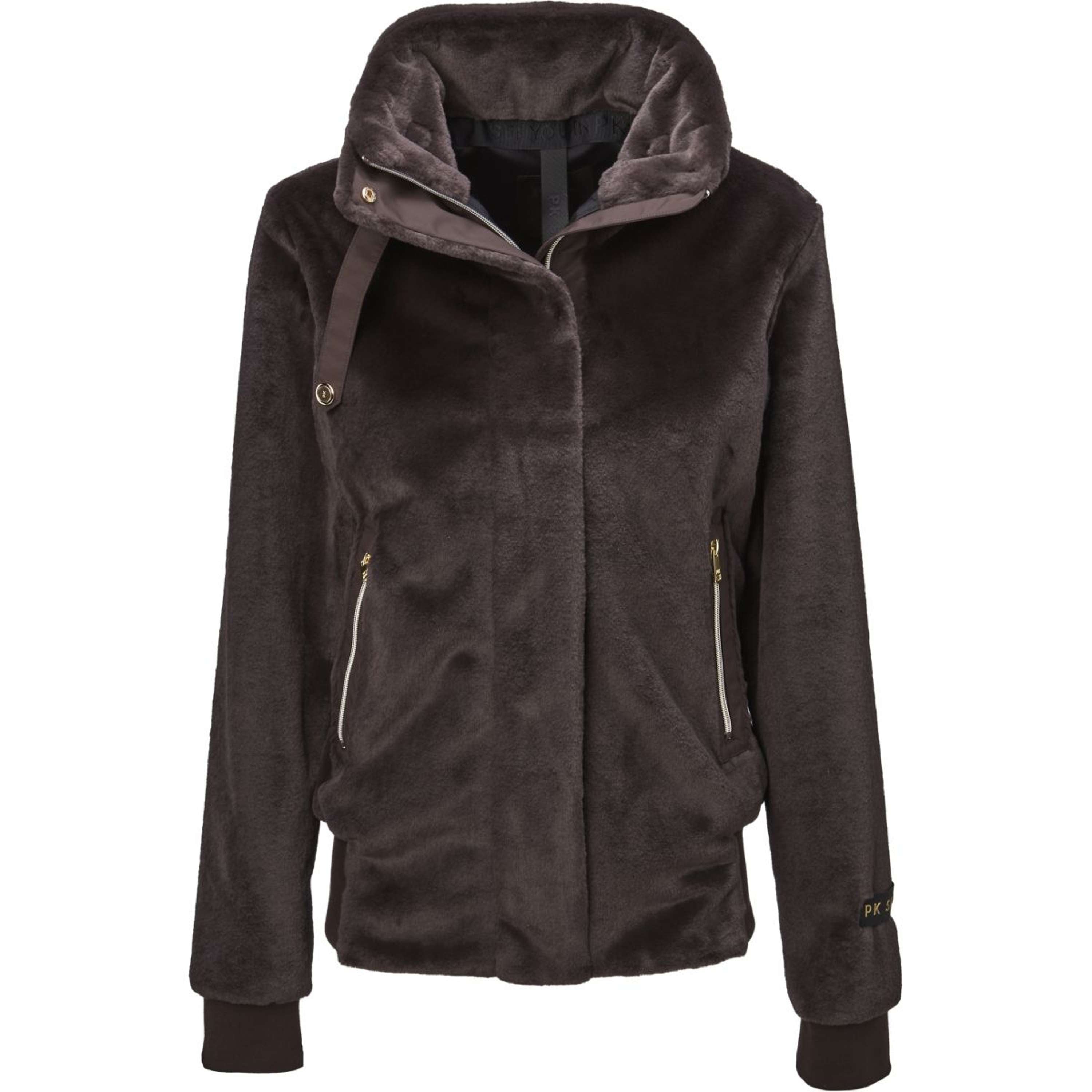 PK Zip-Hoodie Tiamo Fluffy Coffee-Brown