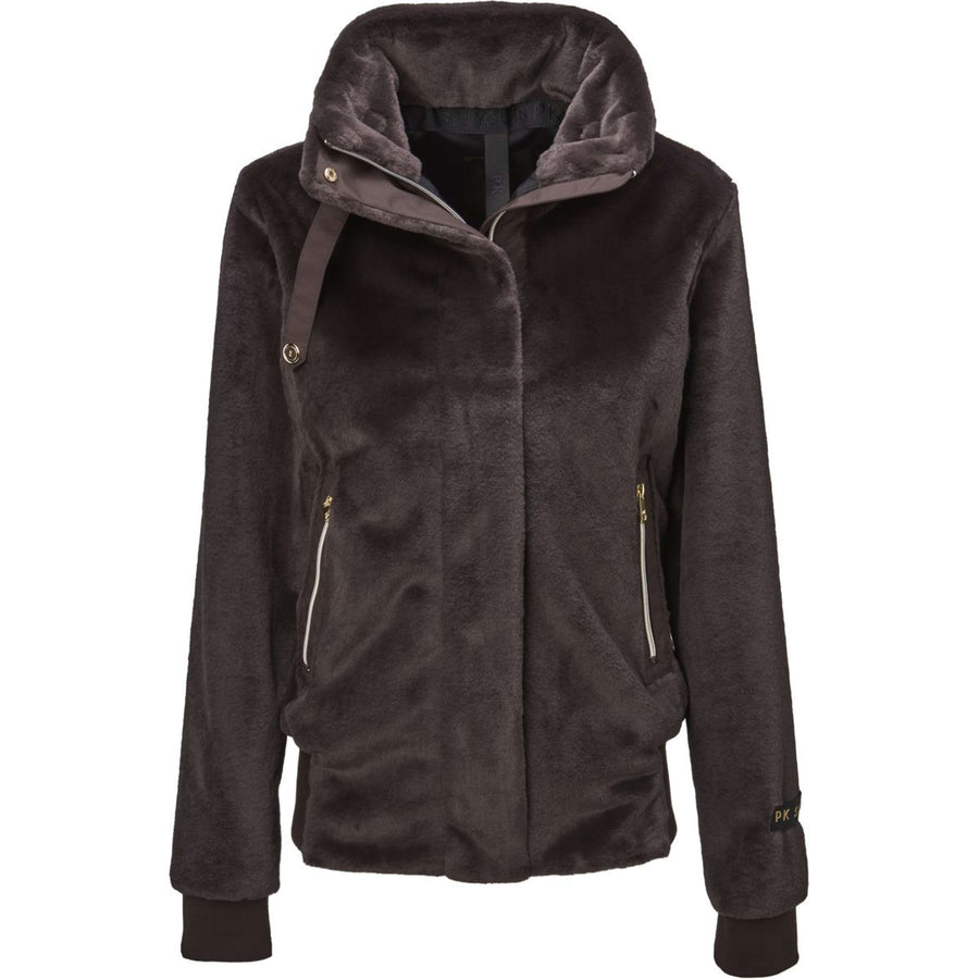 PK Zip-Hoodie Tiamo Fluffy Coffee-Brown