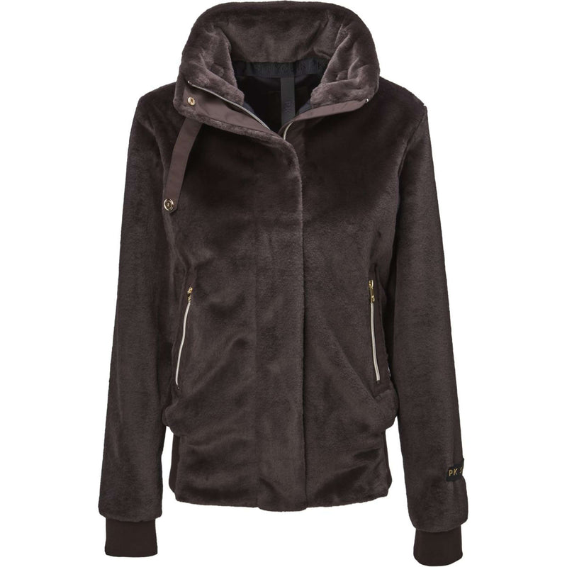 PK Zip-Hoodie Tiamo Fluffy Coffee-Brown