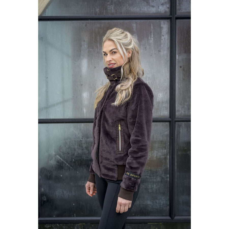 PK Zip-Hoodie Tiamo Fluffy Coffee-Brown
