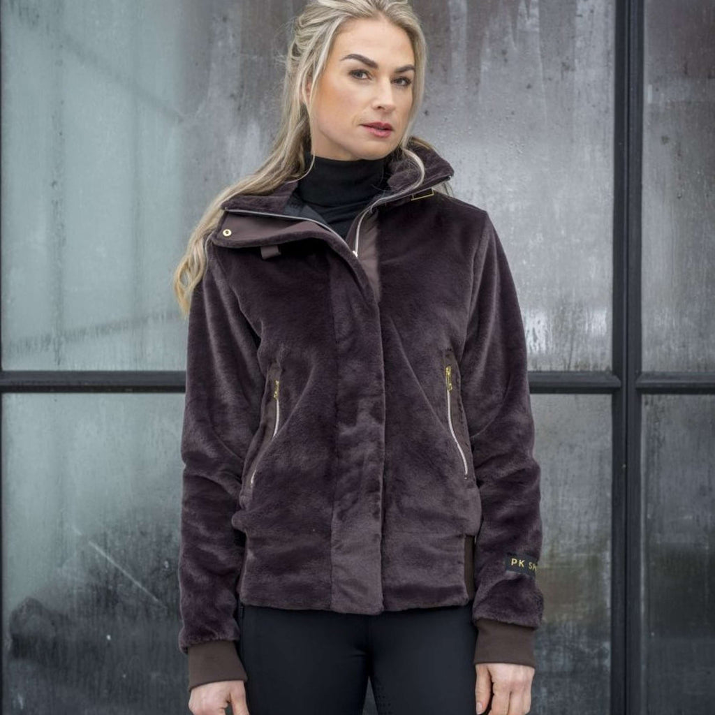 PK Zip-Hoodie Tiamo Fluffy Coffee-Brown