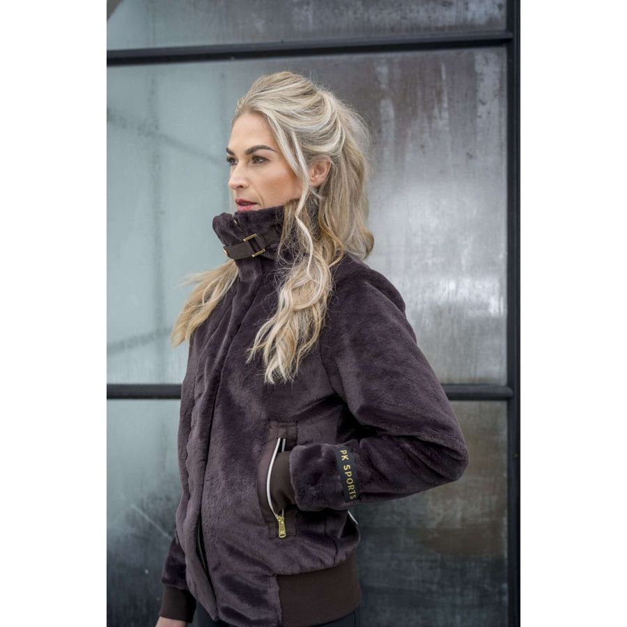 PK Zip-Hoodie Tiamo Fluffy Coffee-Brown