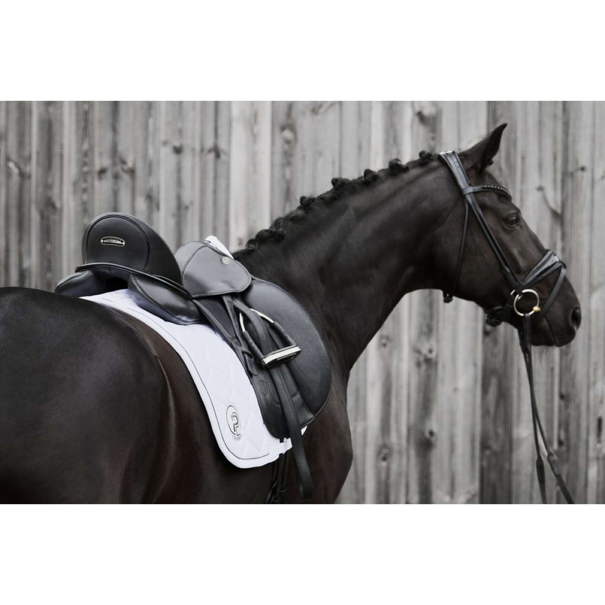 Eskadron Saddlepad Platinum Softshell Emblem Dressage White