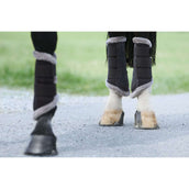 Eskadron Dressage Boots Platinum Mesh Fauxfur Teak