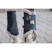 Eskadron Dressage Boots Platinum Mesh Fauxfur Atlantic Blue