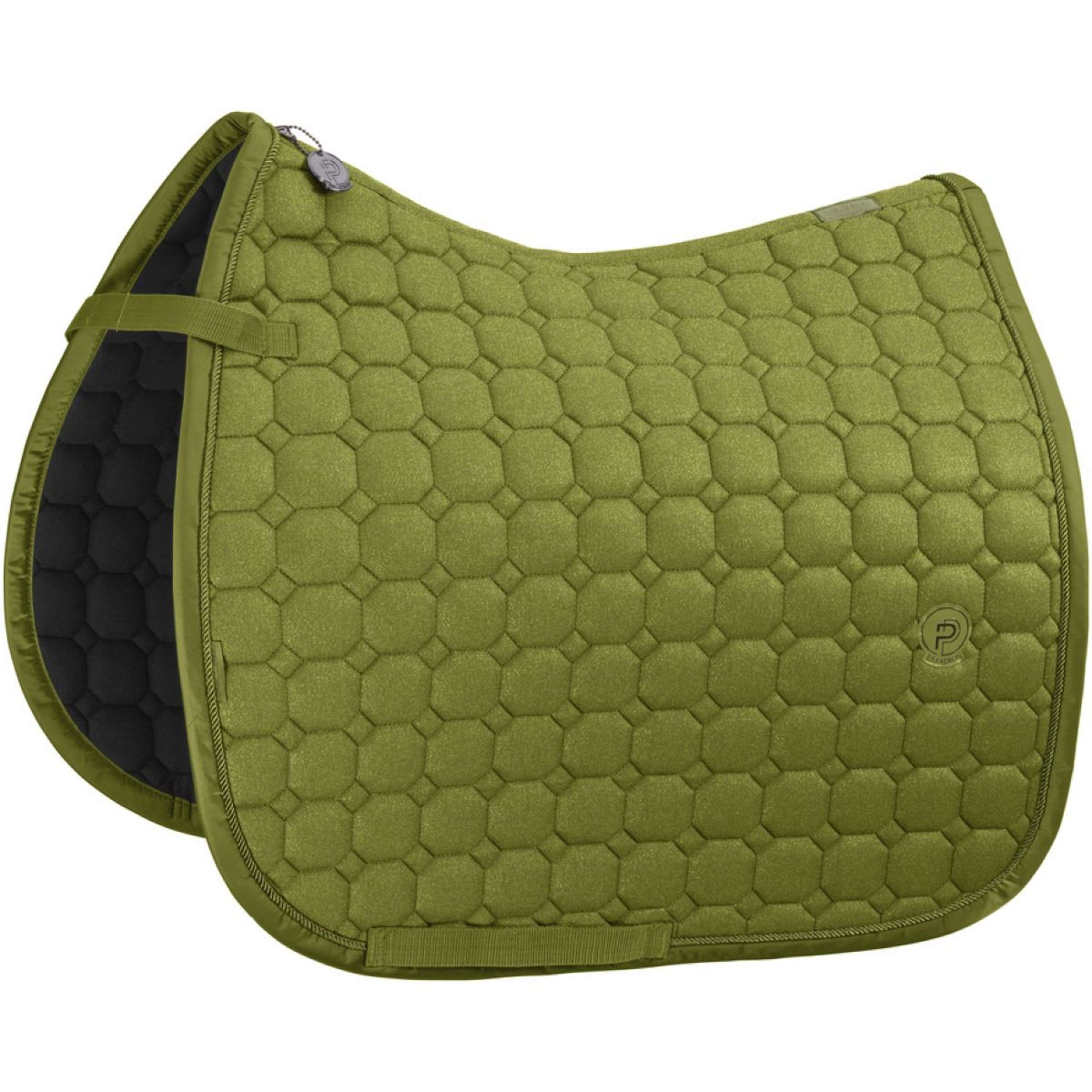 Eskadron Saddlepad Platinum Cotton Glitter Dressage moss-green