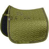 Eskadron Saddlepad Platinum Mattgloss Bow Shetty moss-green