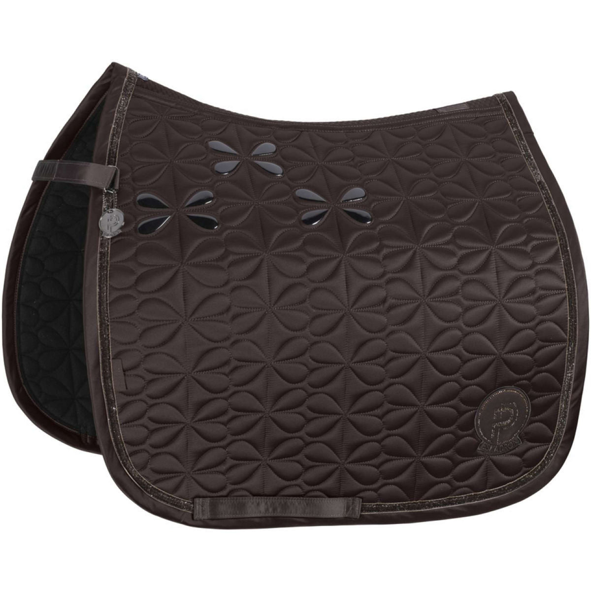 Eskadron Saddlepad Platinum Mattgloss Bow Dressage Teak