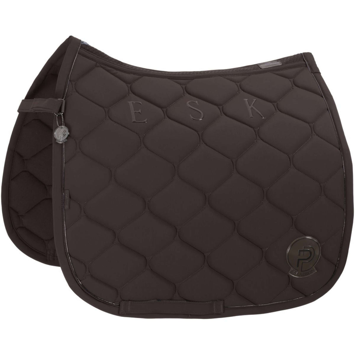 Eskadron Saddlepad Platinum Softshell Emblem Dressage Teak