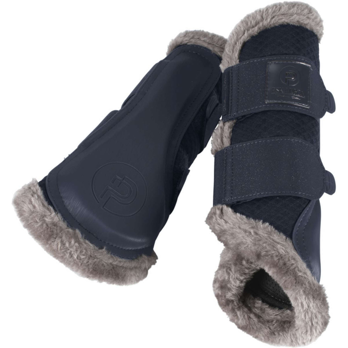 Eskadron Dressage Boots Platinum Mesh Fauxfur Shetty Atlantic Blue