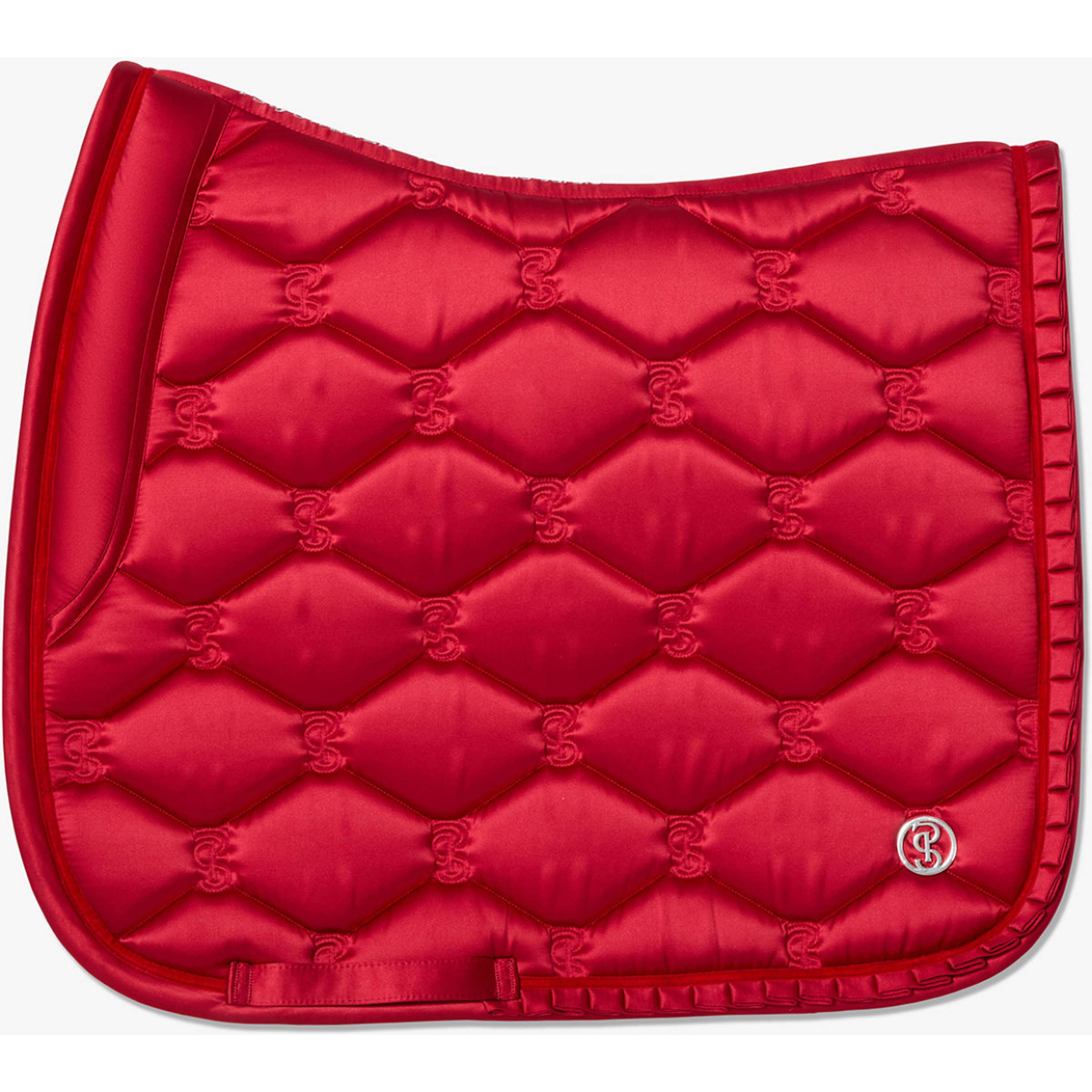 PS of Sweden Saddlepad Ruffle Dressage Cranberry Red