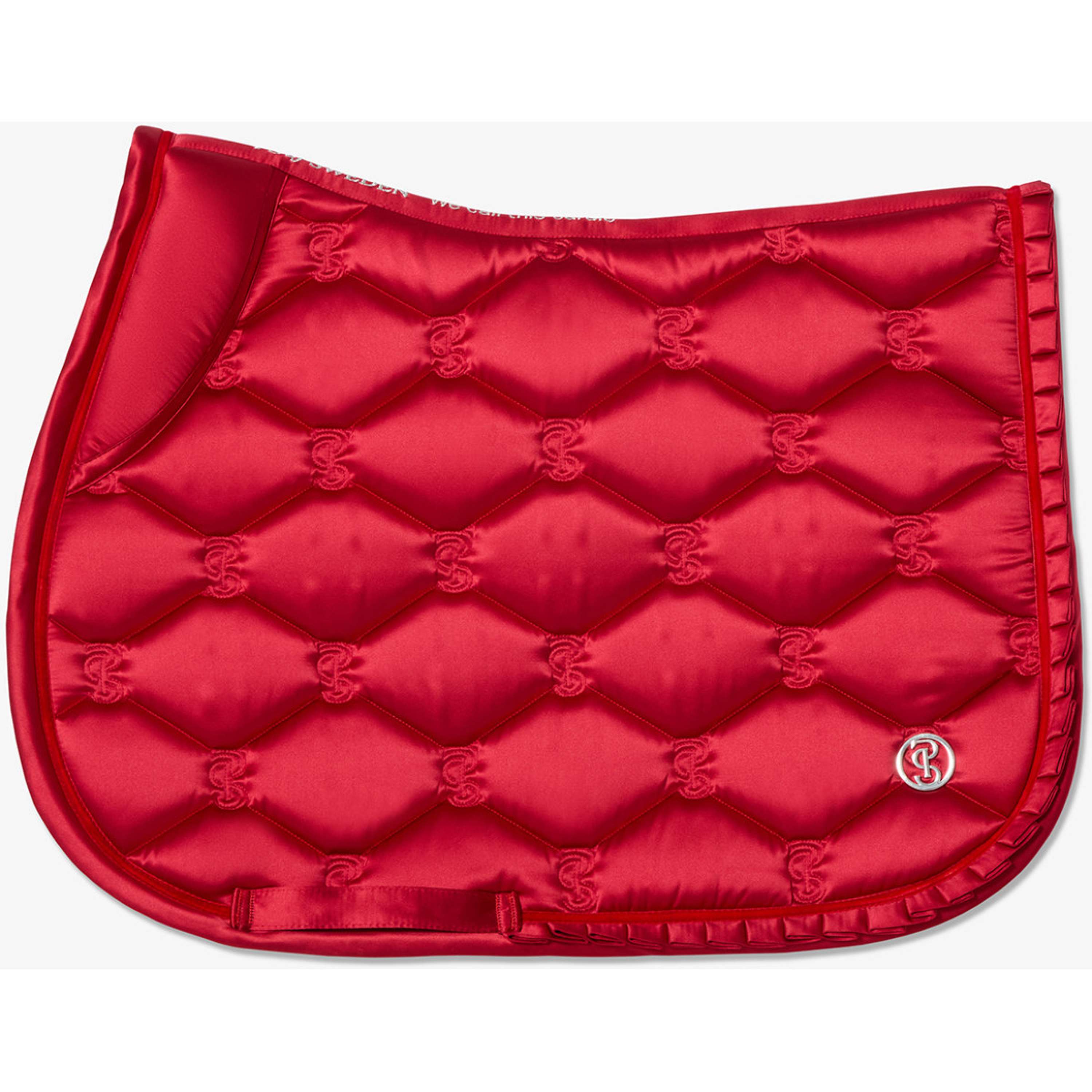 PS of Sweden Saddlepad Ruffle Jumping Cranberry Red