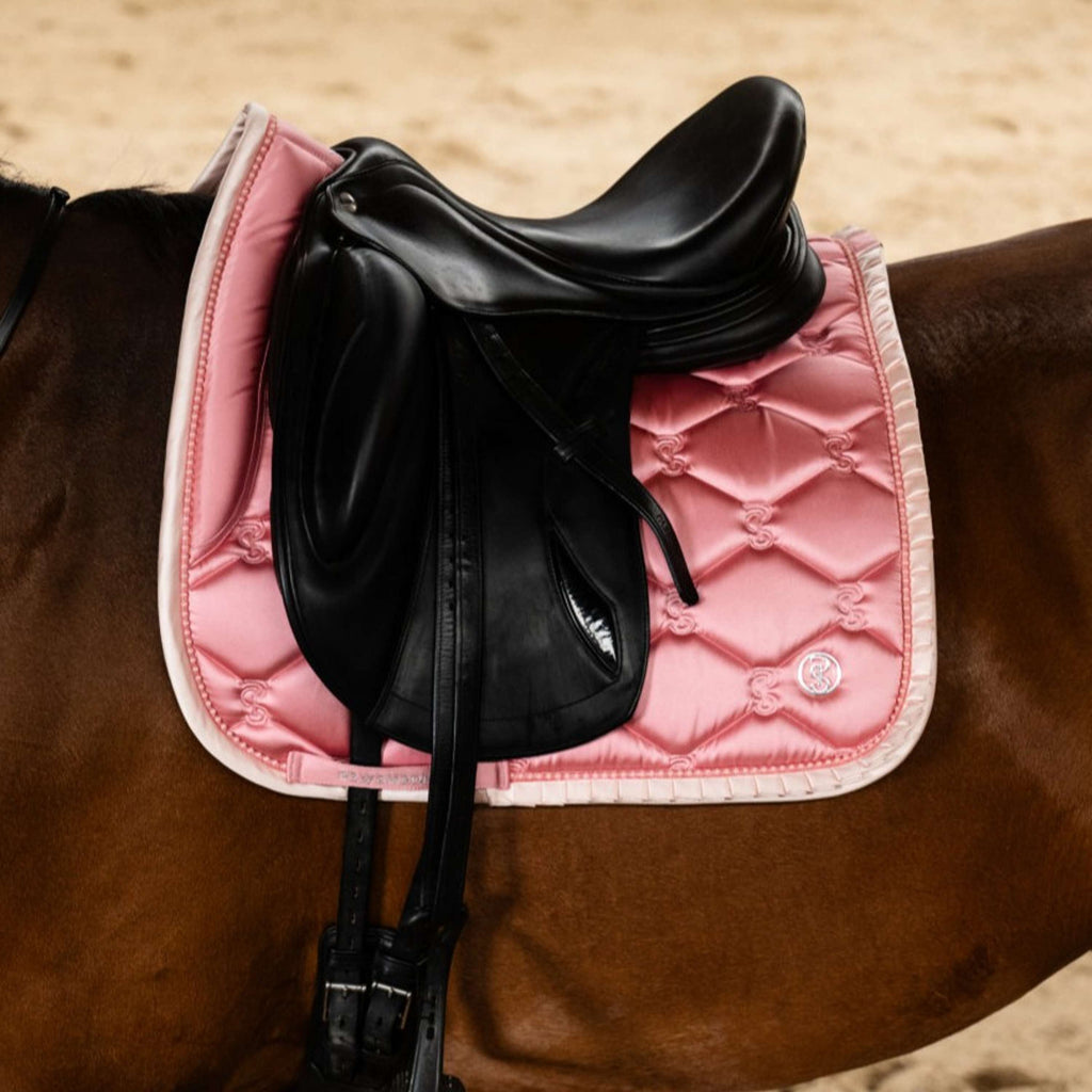PS of Sweden Saddlepad Ruffle Pearl Dressage Vintage Pink