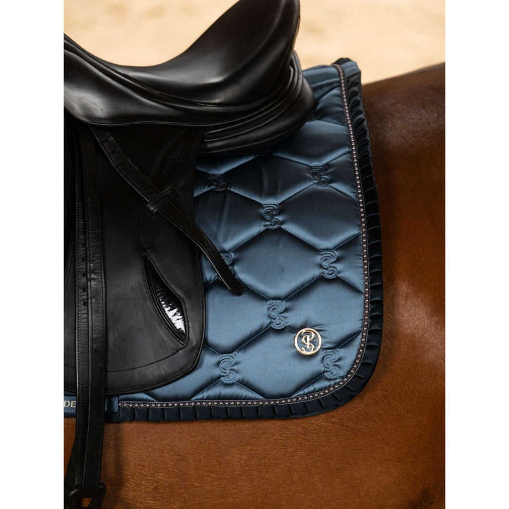 PS of Sweden Saddlepad Ruffle Pearl Dressage Shadow Blue