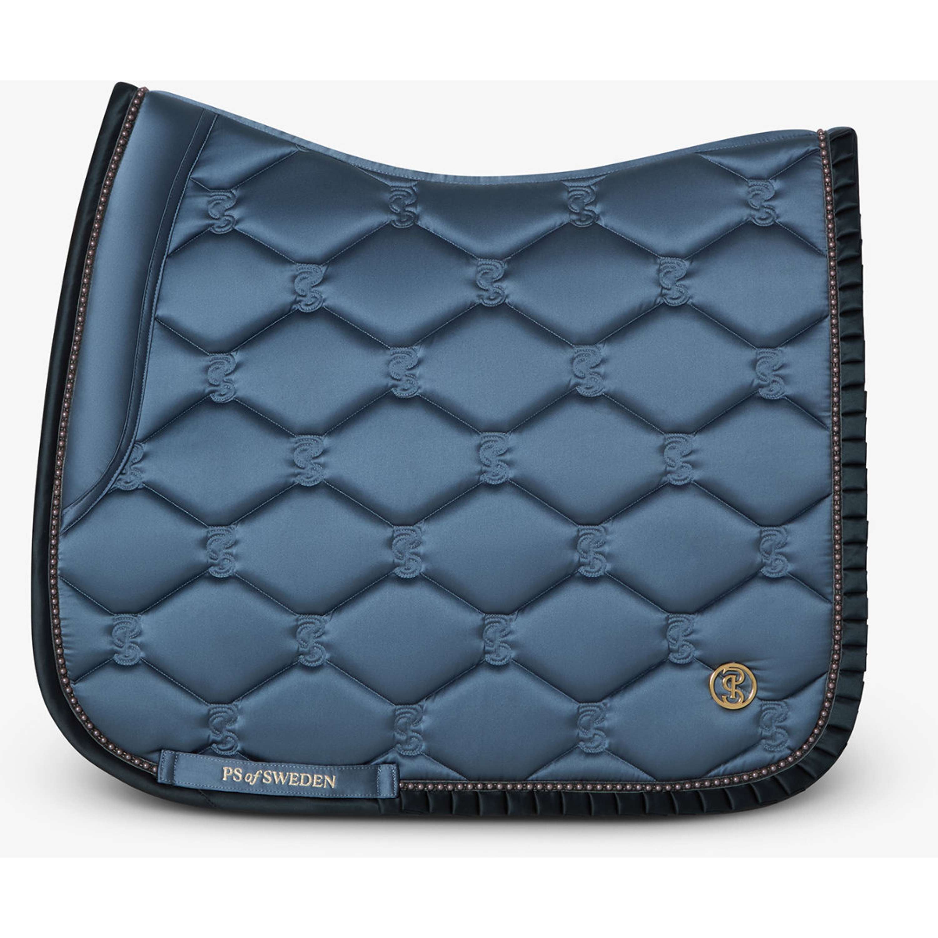 PS of Sweden Saddlepad Ruffle Pearl Dressage Shadow Blue