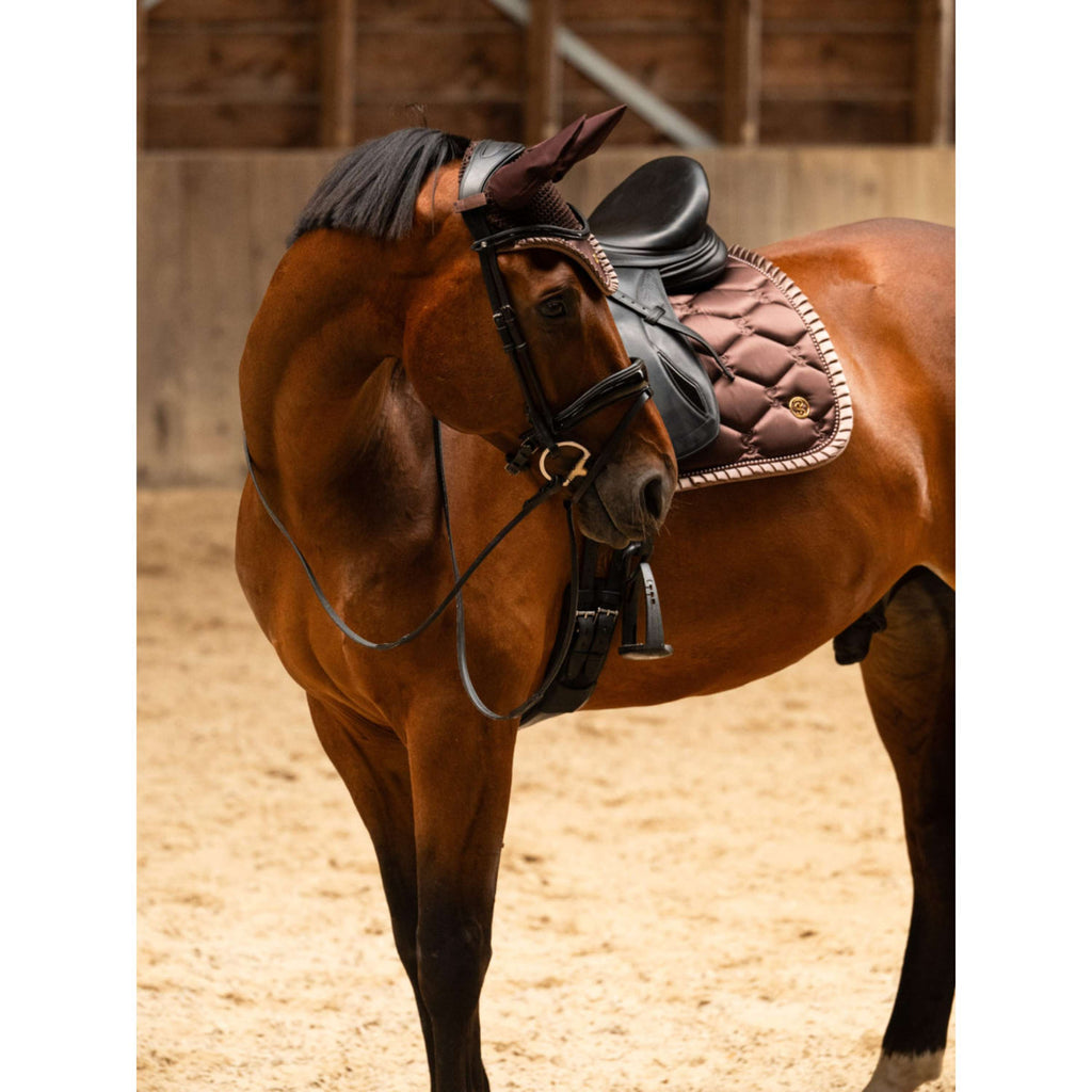 PS of Sweden Saddlepad Ruffle Pearl Dressage Earth Brown