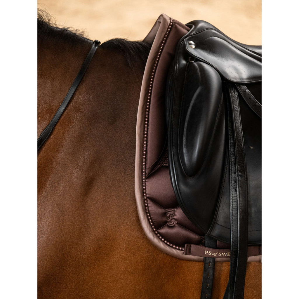 PS of Sweden Saddlepad Ruffle Pearl Dressage Earth Brown