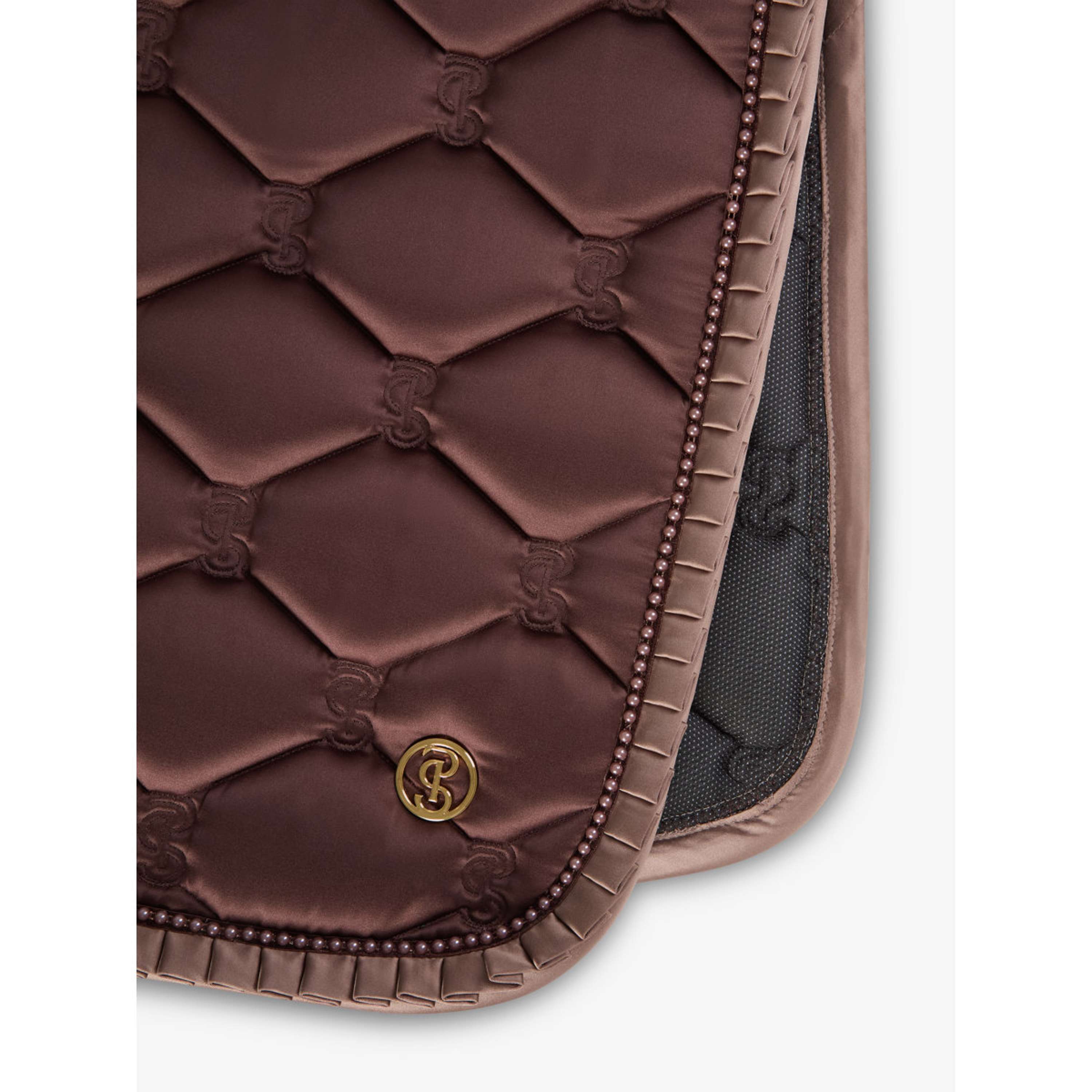 PS of Sweden Saddlepad Ruffle Pearl Dressage Earth Brown