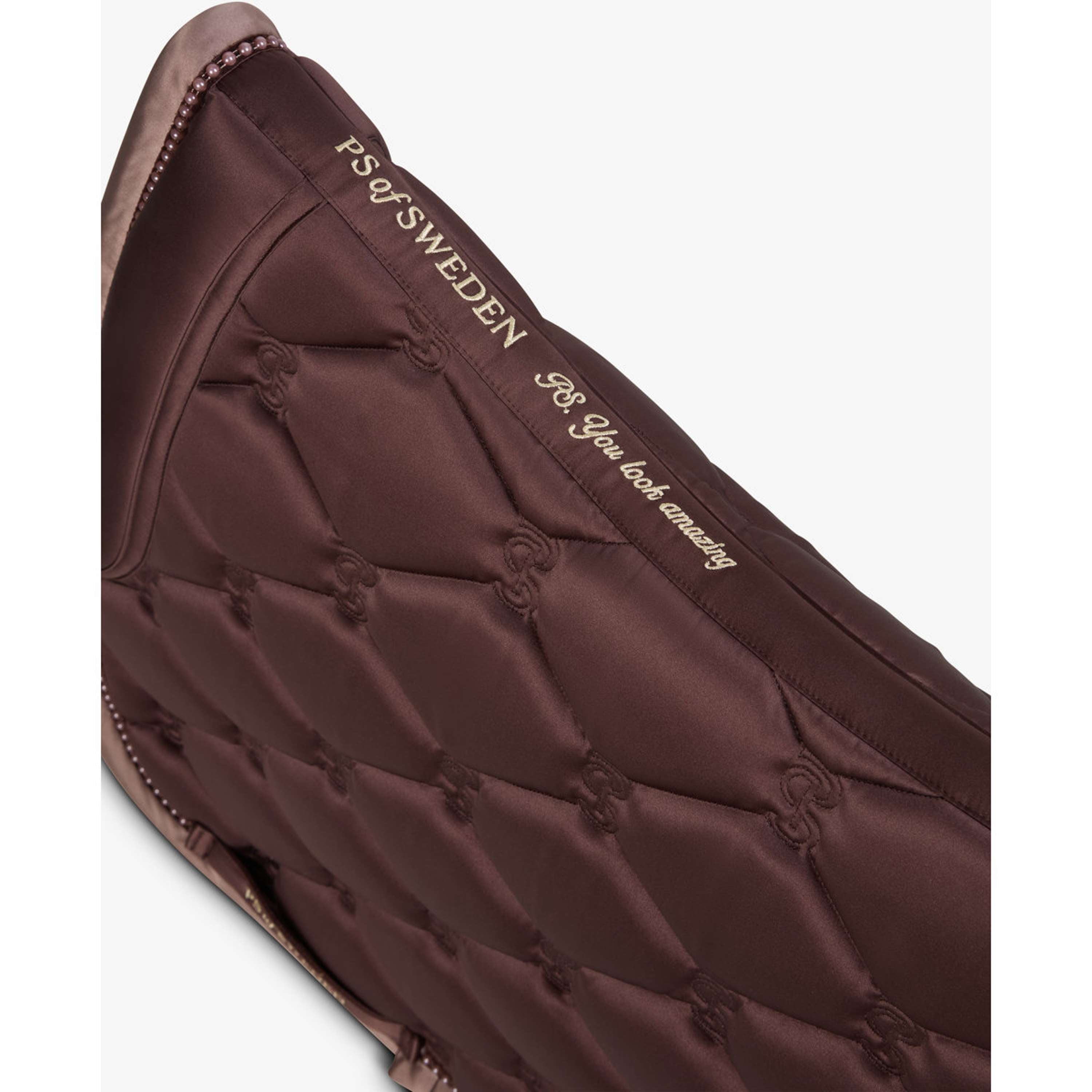 PS of Sweden Saddlepad Ruffle Pearl Dressage Earth Brown