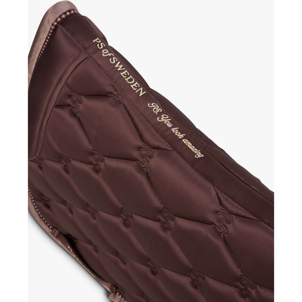 PS of Sweden Saddlepad Ruffle Pearl Dressage Earth Brown