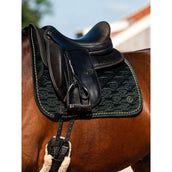 PS of Sweden Saddlepad Velvet Monogram Dressage Midnight Green