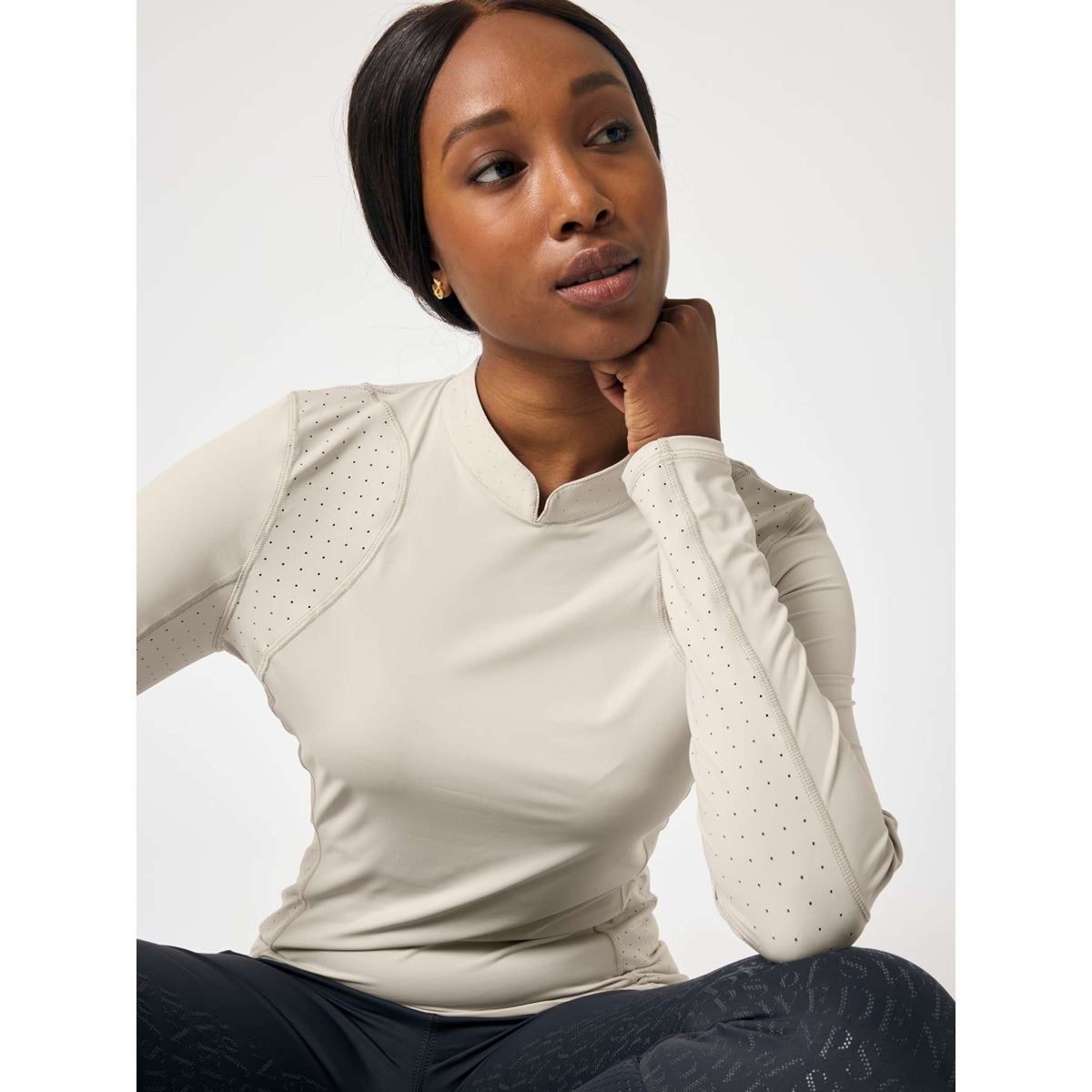 PS of Sweden Long Sleeve Claire Airflow Foggy Rock