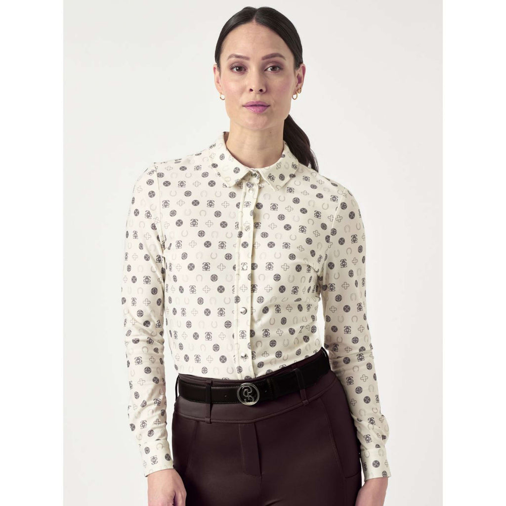 PS of Sweden Shirt Valerie Printed Long Sleeves Off White Monogram
