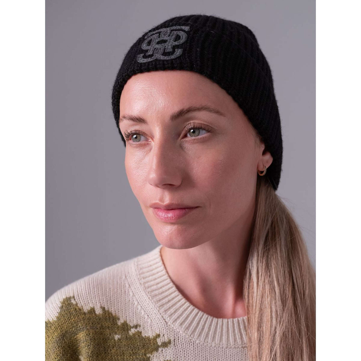 PS of Sweden Beanie Lou Felt Monogram Black