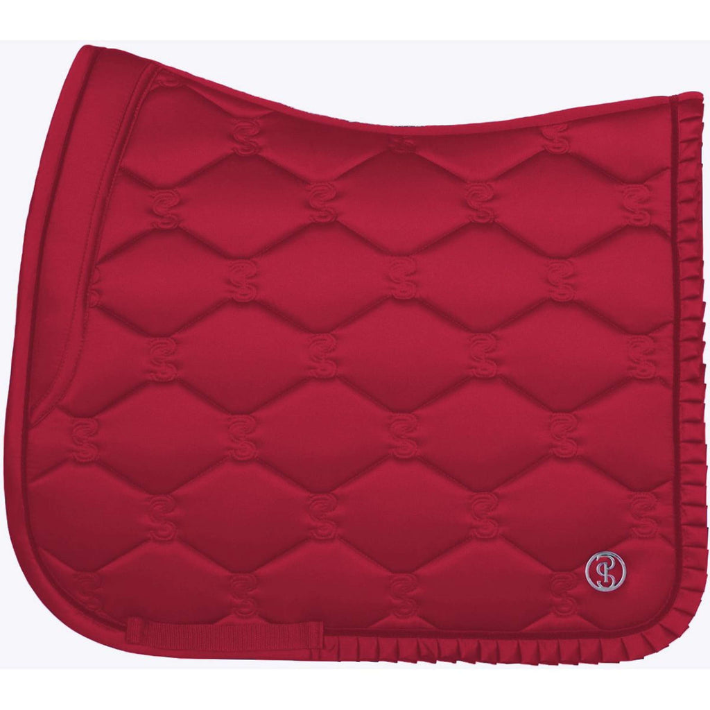 PS of Sweden Saddlepad Ruffle Dressage Cranberry Red
