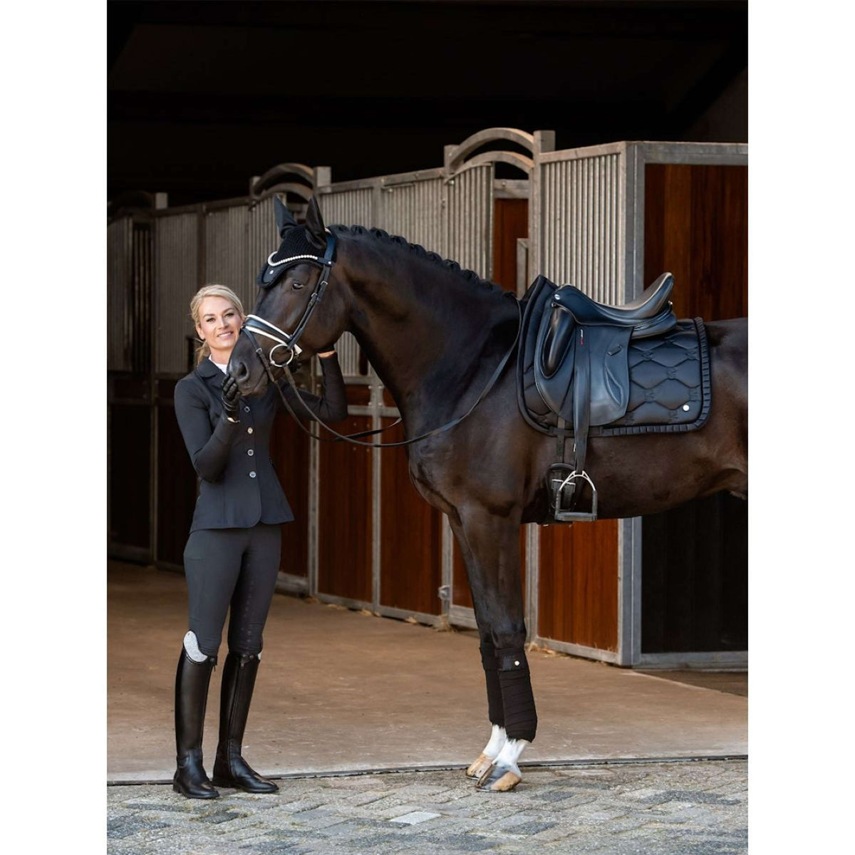 PS of Sweden Saddlepad Ruffle Dressage Black