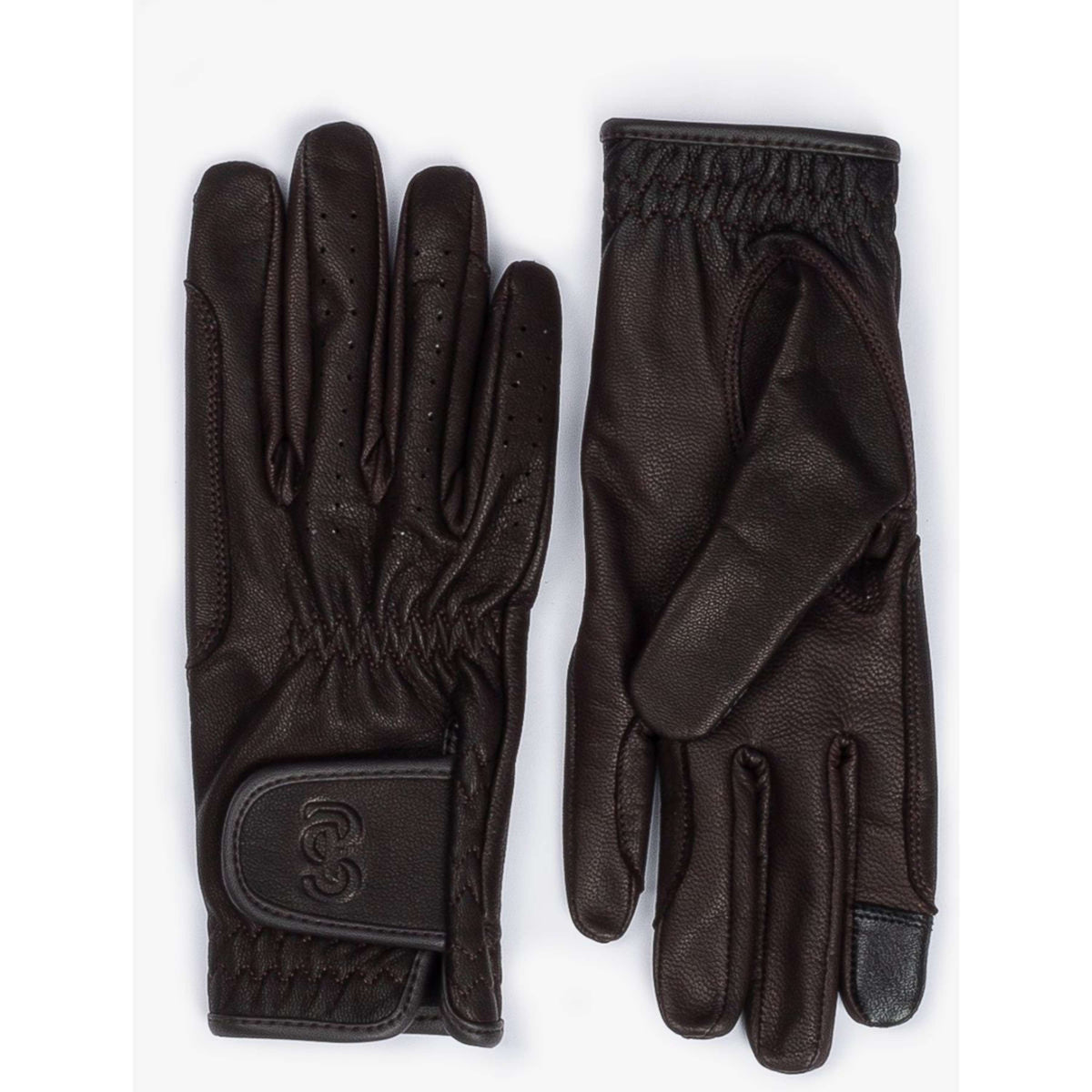 PS of Sweden Riding Gloves PU Leather Coffee-Brown