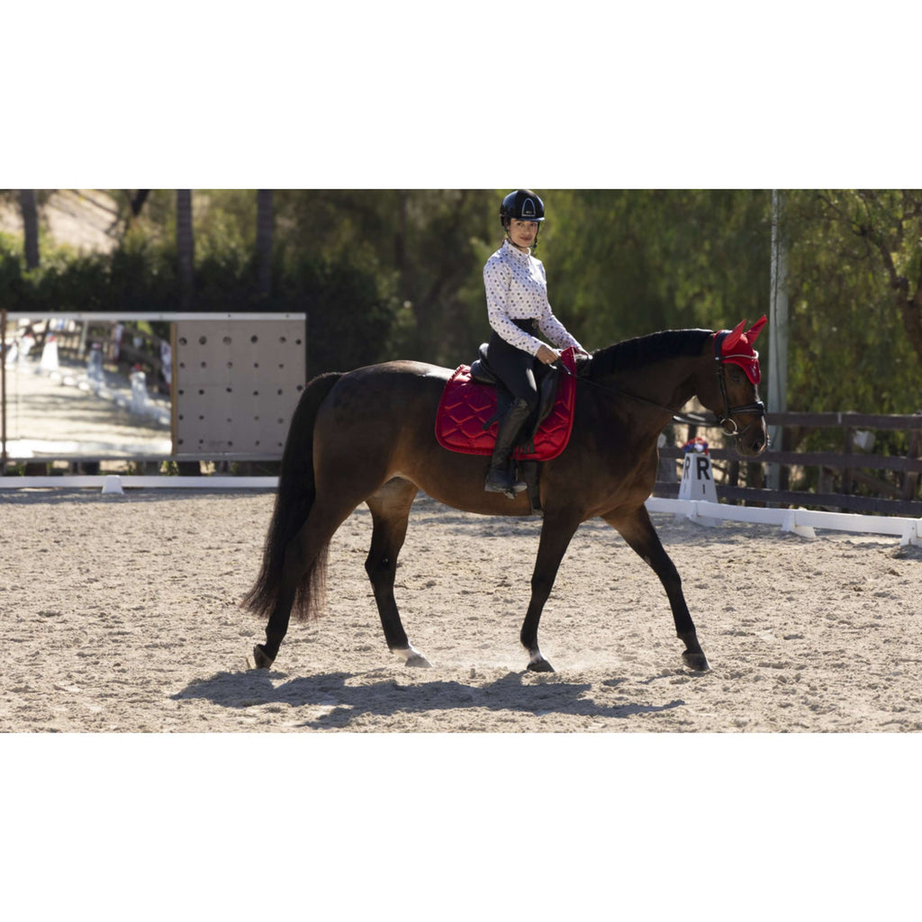 PS of Sweden Saddlepad Ruffle Dressage Cranberry Red