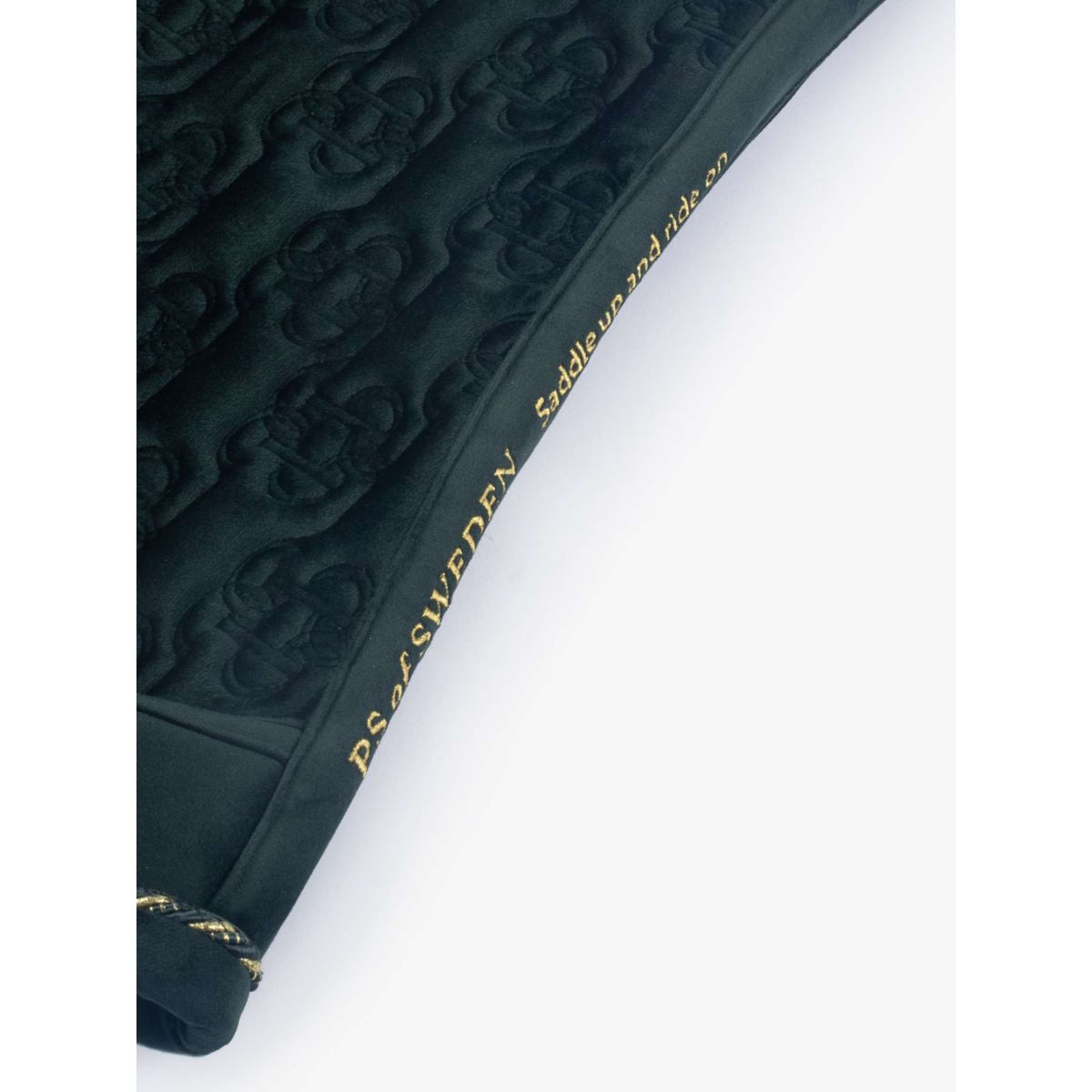 PS of Sweden Saddlepad Velvet Monogram Dressage Midnight Green