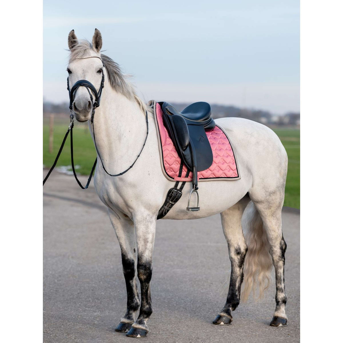 PS of Sweden Saddlepad Heart Dressage Apricot Pink