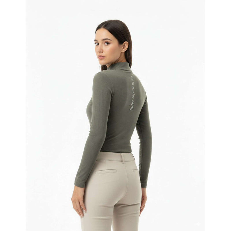 PS of Sweden Long Sleeve Ryder Ribbed Mist Green