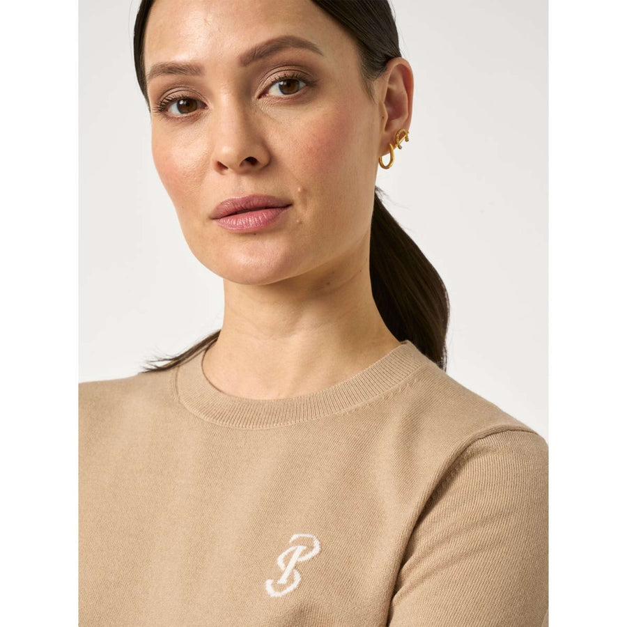 PS of Sweden Sweater PS Logo Desert Beige