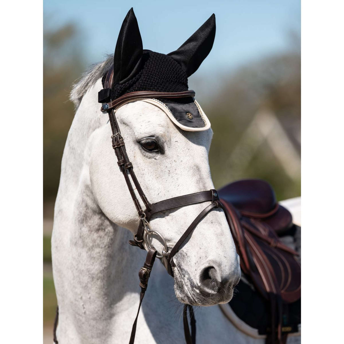 PS of Sweden Ear Bonnet Vintage Monogram Black