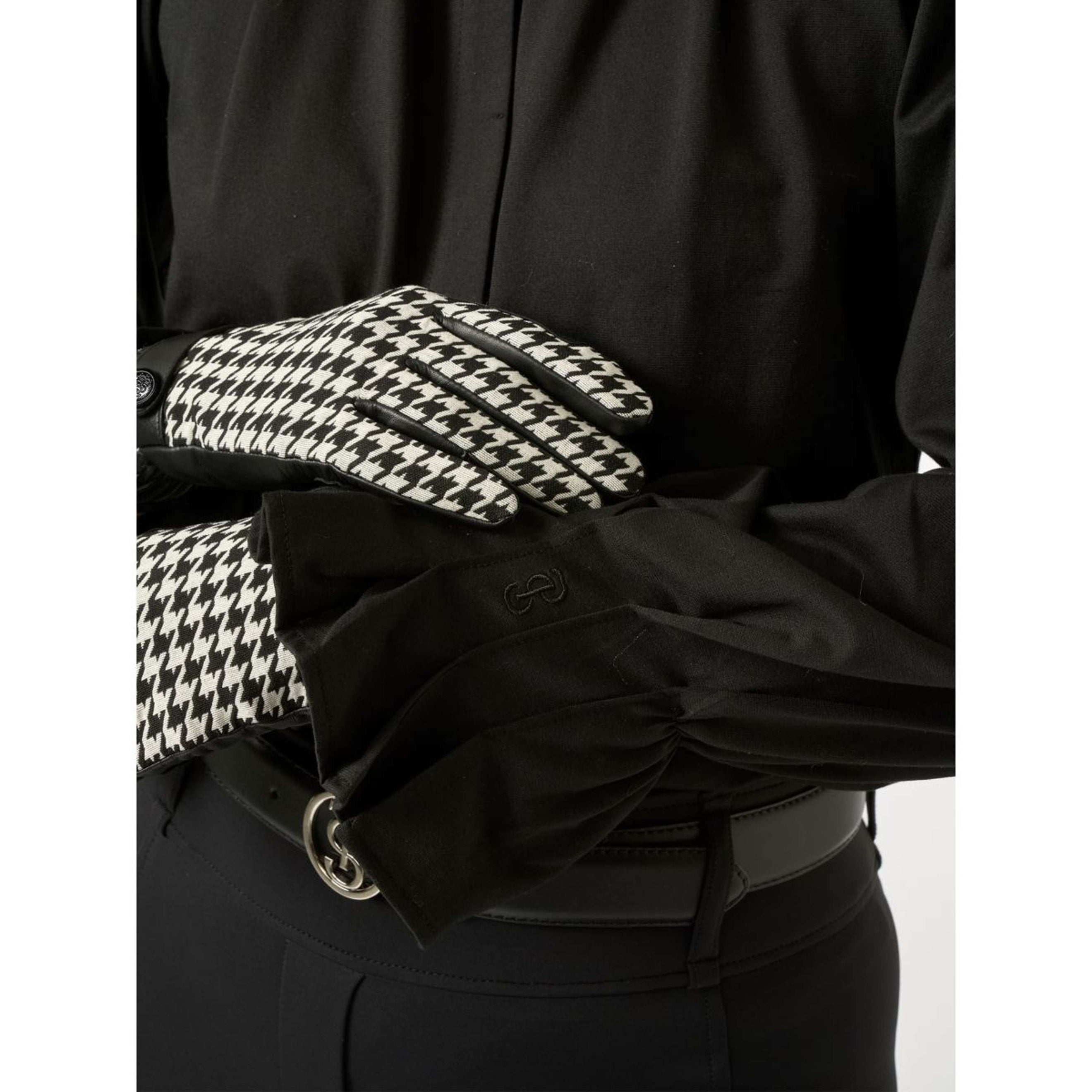 PS of Sweden Riding Gloves Hannah Houndstooth Black