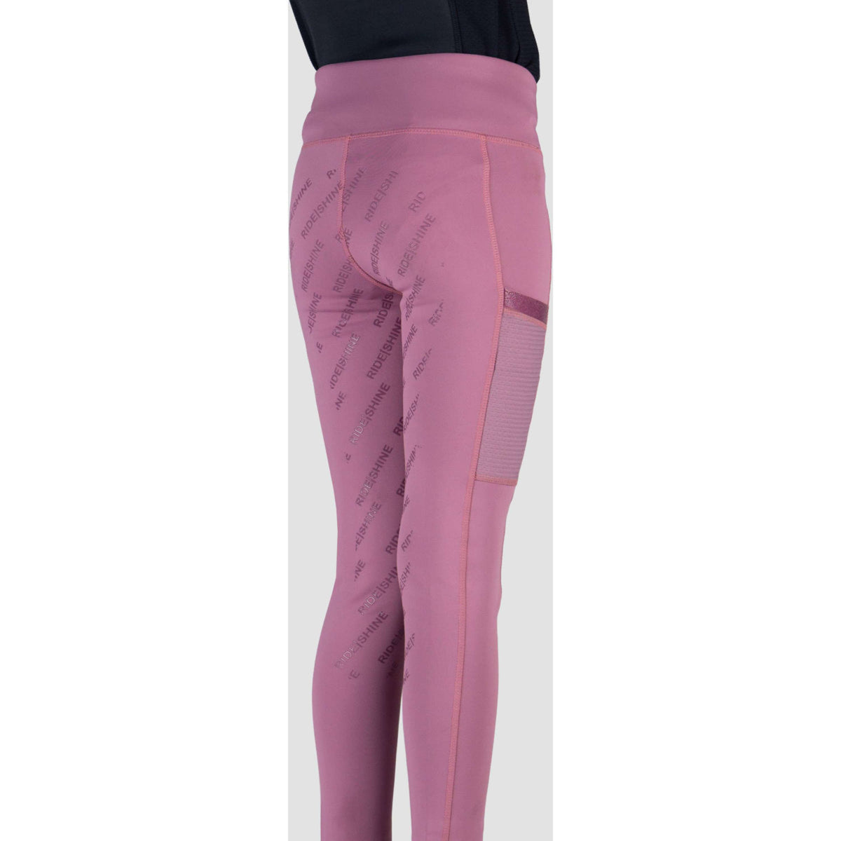 Red Horse Riding Legging Mitsu Full Grip Thistle Purple