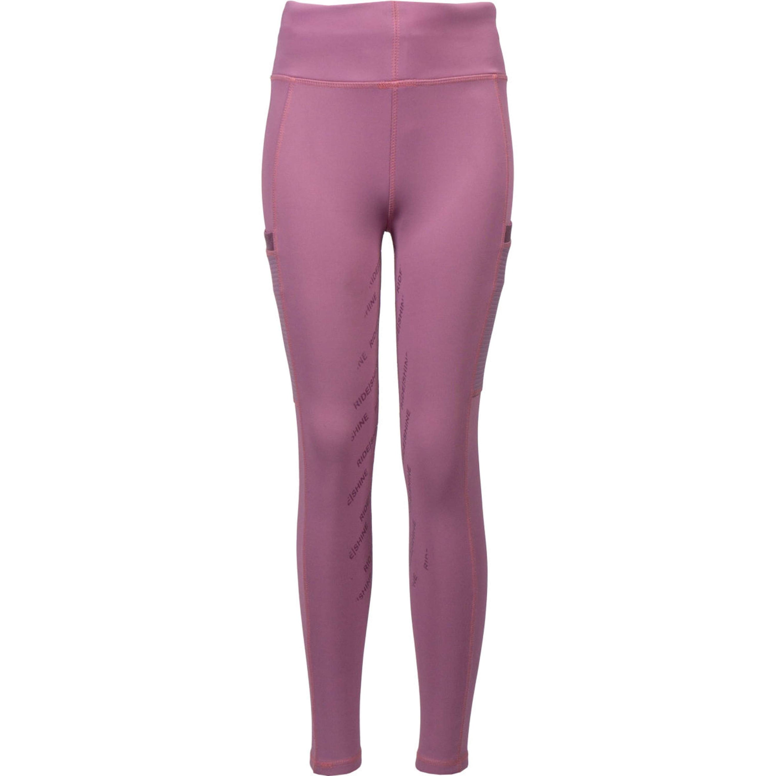 Red Horse Riding Legging Mitsu Full Grip Thistle Purple
