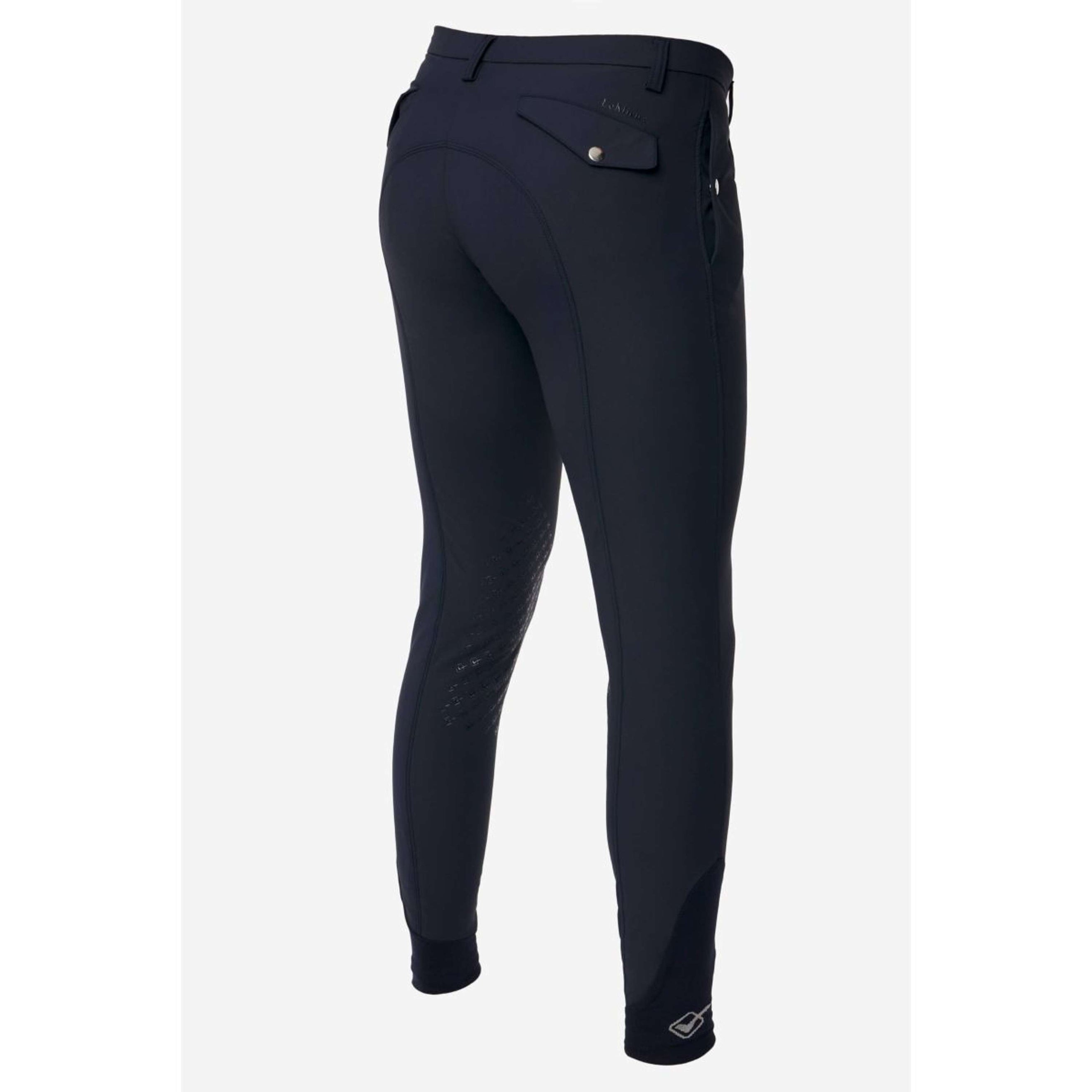 LeMieux Breeches Elite Mens Classic Pleated Knee grip Navy