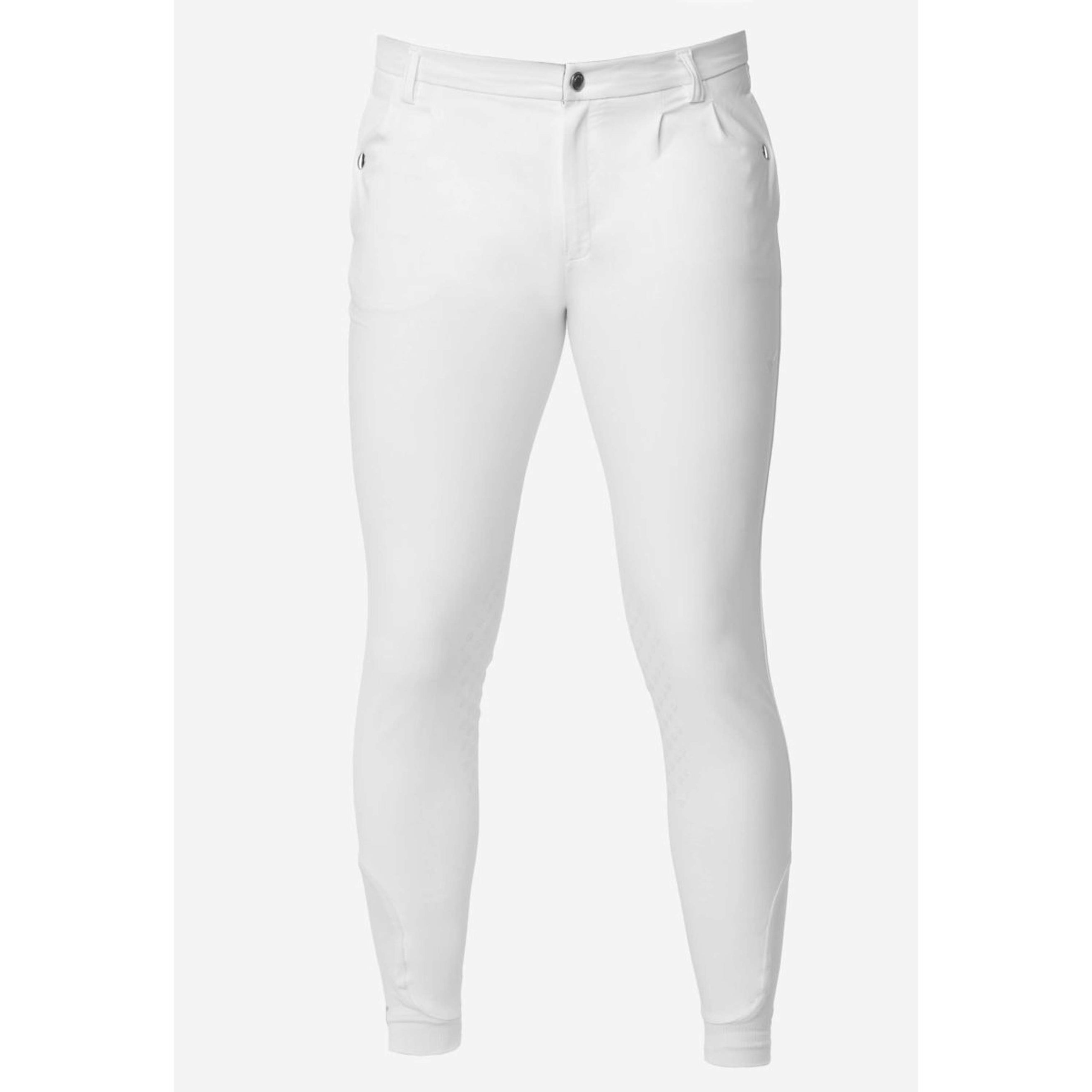 LeMieux Breeches Elite Mens Classic Pleated Knee grip White